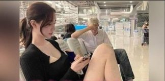 他等車驚見強國妹子「坐姿超不文明」往上看…長相讓人意猶未盡:好吧原諒妳❤