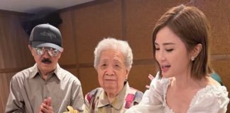 蔡卓妍阿Sa為98歲奶奶慶祝生日,爸爸罕見露面,祖孫三代長得好像