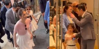 郭富城全家現身沙田馬場,二女兒正臉罕曝光,眼睛小顏值不及方媛
