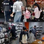 偶遇霍啟剛一家五口逛街,郭晶晶牽著小女兒,大女兒邊走路邊看書